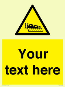 Custom warning grounding narrow boat on lock cill